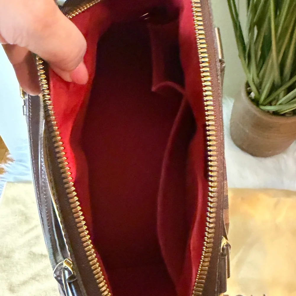 Louis Vuitton Dark Brown Checkered Satchel - Picture 6 of 7